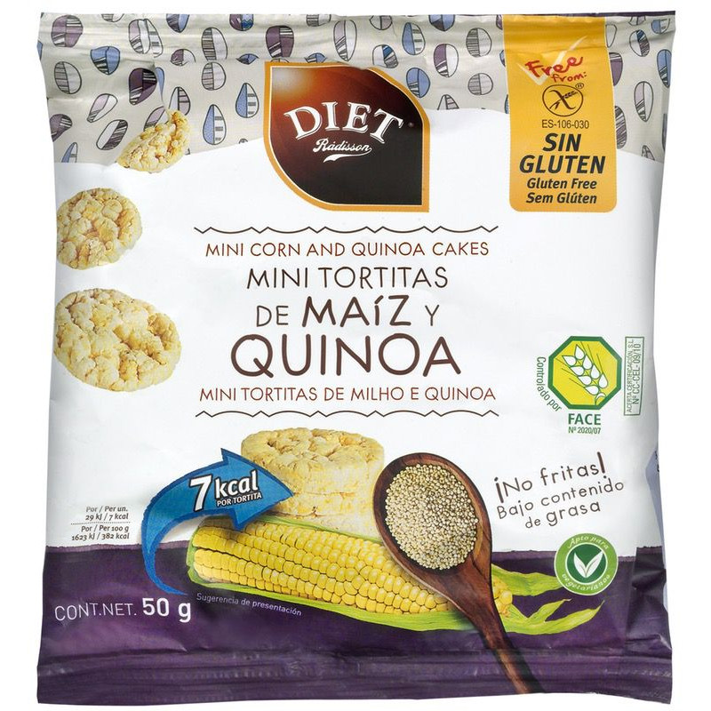 MINI TORTITAS DE MAIZ Y QUINOA 50g